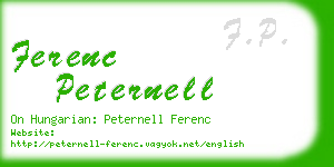 ferenc peternell business card